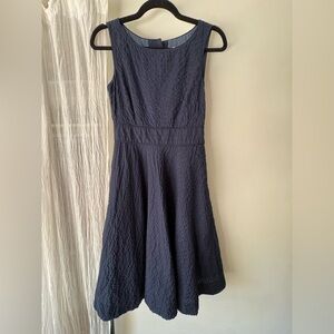 I Crew Elegant Navy Sleeveless Dress